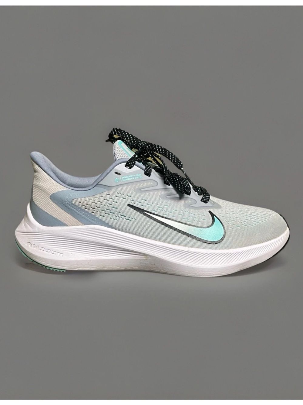Nike Zoom Winflo 7 Women's Running Shoes Sky Grey/Teal/White Size 7.5